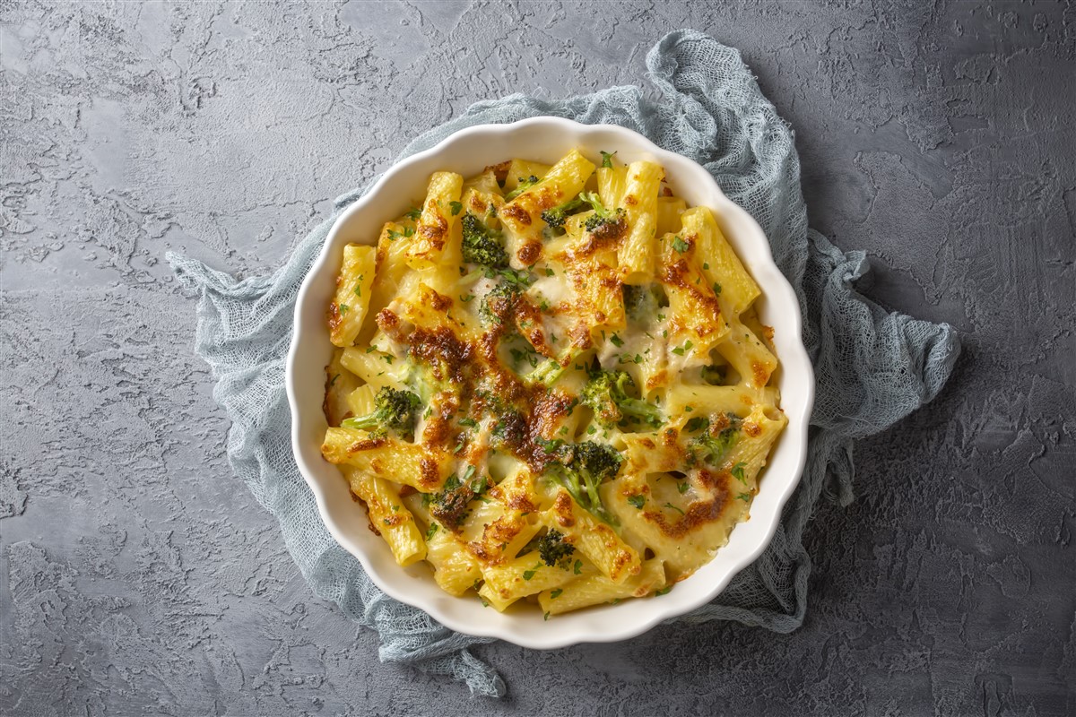 Gratin de pâtes au chèvre frais