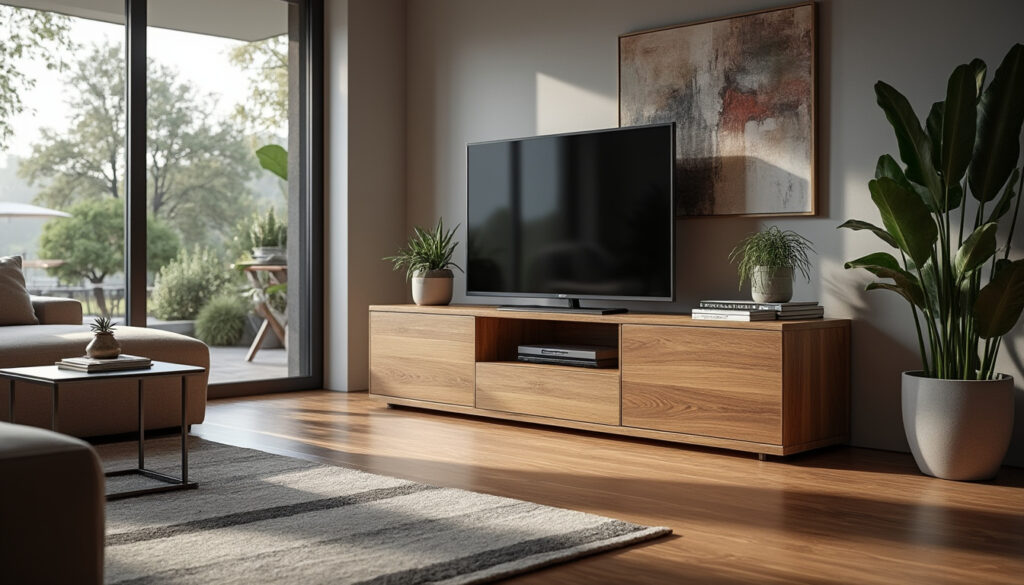 découvrez pourquoi le meuble tv forum 9837patv en chêne dakota est le choix idéal pour sublimer votre décoration intérieure : design moderne, qualité robuste et fonctionnalité pratique s’allient pour transformer votre salon.