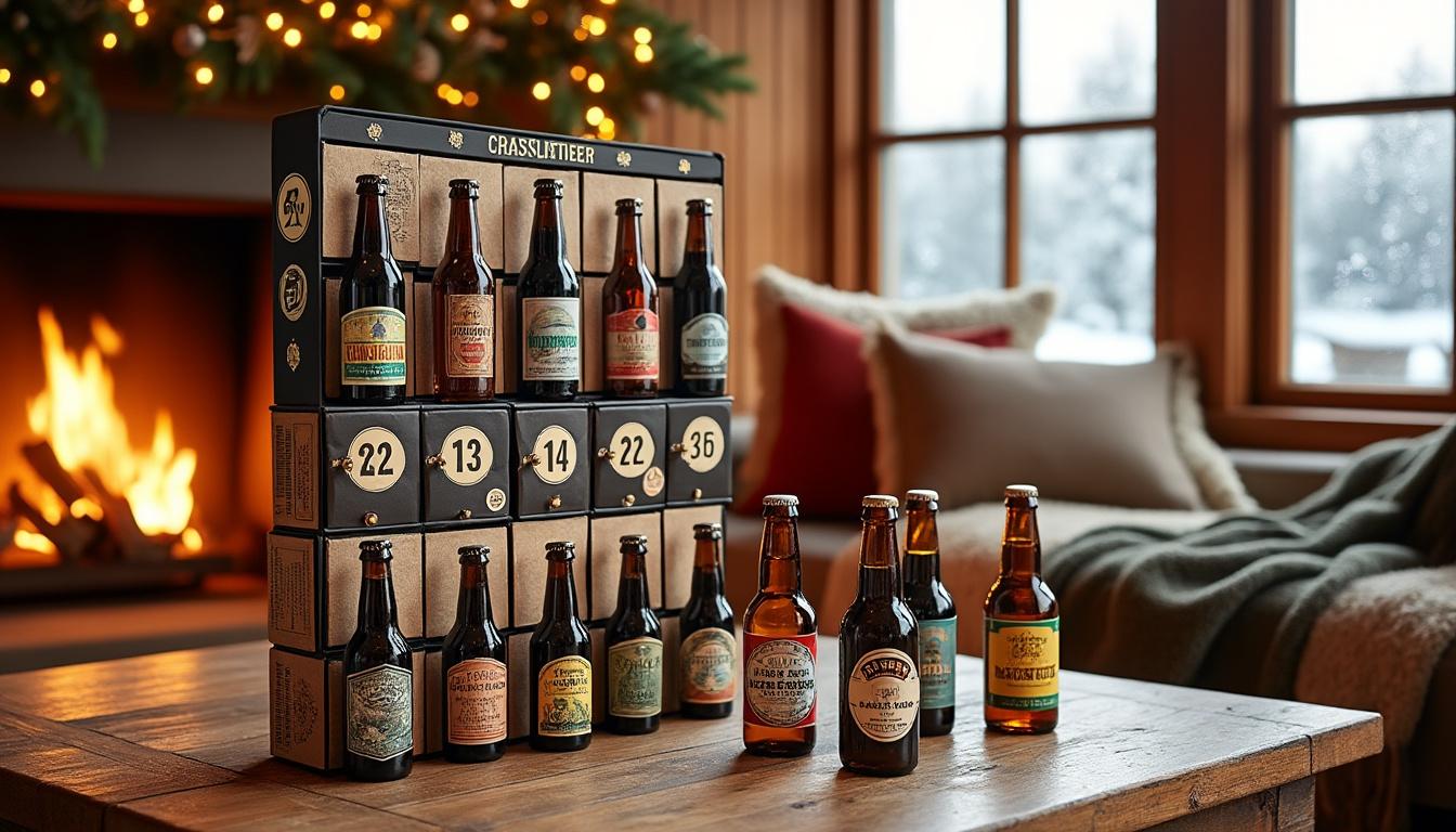 découvrez chaque jour une nouvelle saveur avec notre calendrier de l’avent thème bière : un voyage gustatif unique pour éveiller vos papilles et célébrer l’attente des fêtes de fin d’année !
