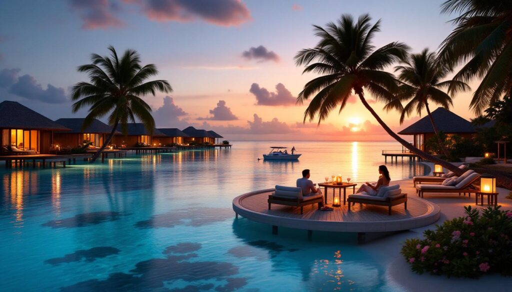 découvrez les hôtels 6 étoiles aux maldives, une escapade romantique parfaite alliant luxe, détente et paysages paradisiaques pour des moments inoubliables à deux.