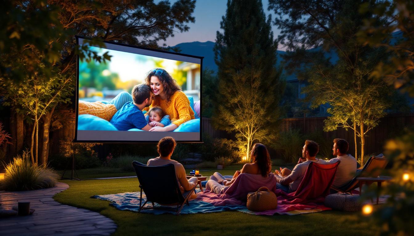 découvrez pourquoi un écran de projection extérieur offre une expérience cinématographique immersive et avantageuse par rapport à un téléviseur traditionnel, idéal pour vos soirées en plein air.
