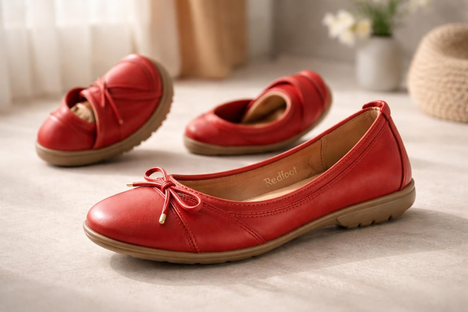 découvrez la chaussure redfoot pour femme, alliant élégance et confort avec ses modèles pliables pratiques et design.