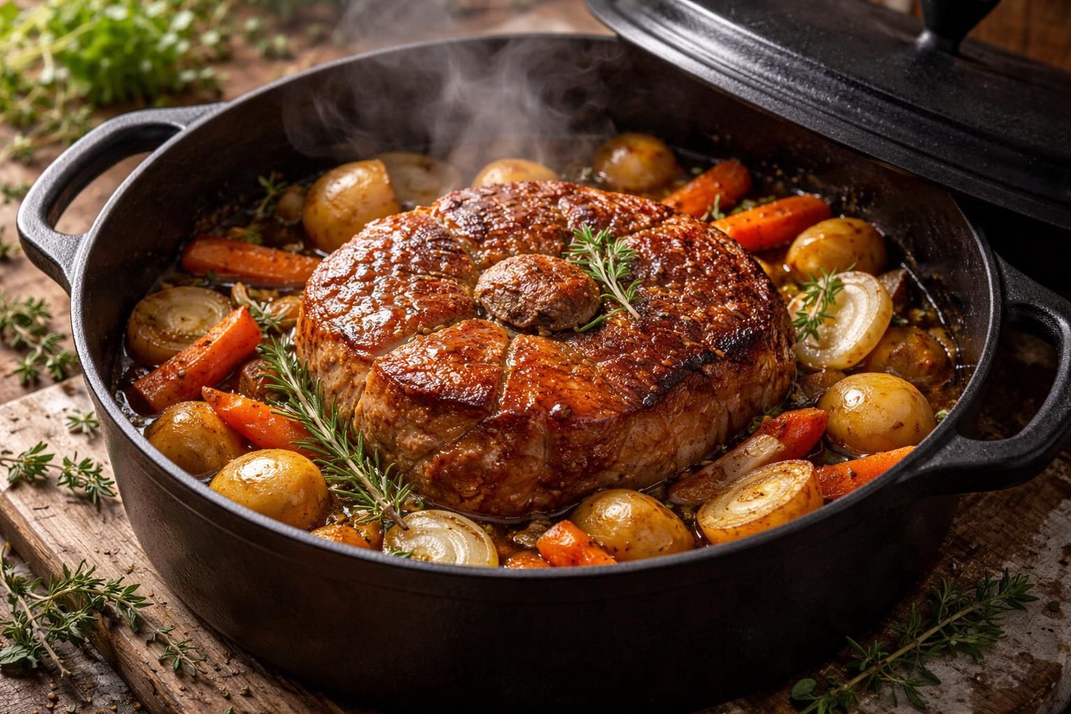 découvrez comment préparer une délicieuse rouelle de porc à la cocotte facilement et rapidement grâce à nos astuces et conseils culinaires.