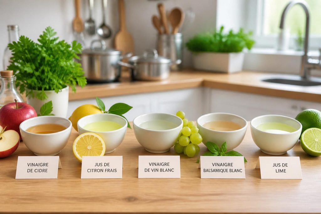 découvrez 5 alternatives parfaites pour remplacer le vinaigre de riz dans vos recettes et sublimer vos plats avec des saveurs variées et équilibrées.